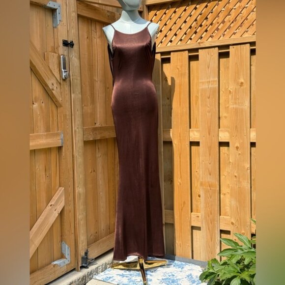 🆕 RAT & BOA 🧿 NWOT Deia Slinky Little Brown Jersey Dress, Sz XS US 2 - Picture 2 of 15